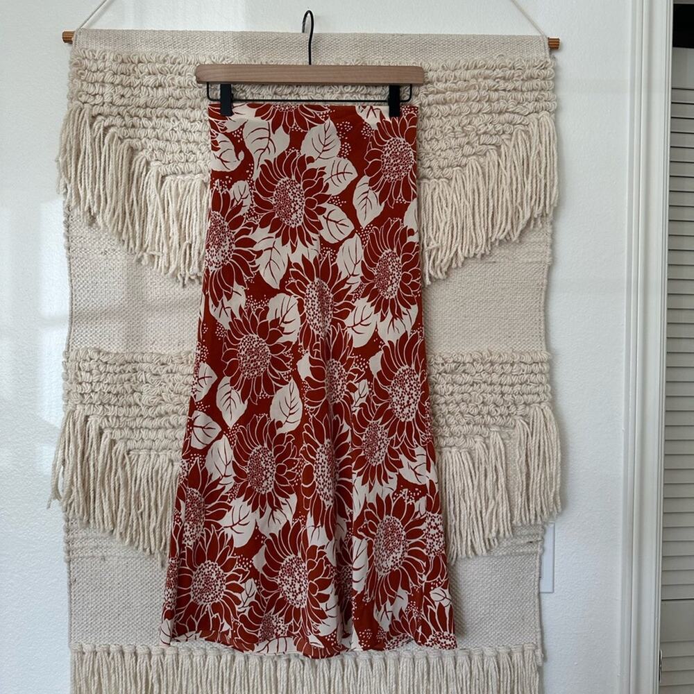 Madewell Silk Slip Midi Skirt